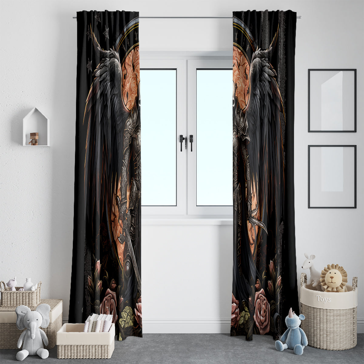 Warrior Skull Window Curtain Warriors Are The One Who Always Fight - Wonder Print Shop