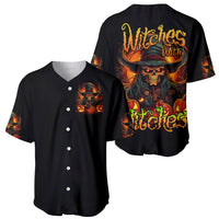 Witch Skull Baseball Jersey Witches With Hitches - Wonder Print Shop