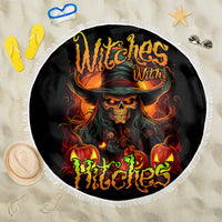 Witch Skull Beach Blanket Witches With Hitches - Wonder Print Shop