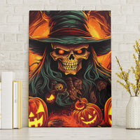 Witch Skull Canvas Wall Art Witches With Hitches - Wonder Print Shop