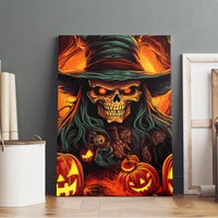 Witch Skull Canvas Wall Art Witches With Hitches - Wonder Print Shop