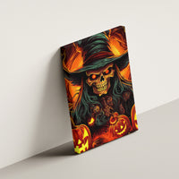 Witch Skull Canvas Wall Art Witches With Hitches - Wonder Print Shop