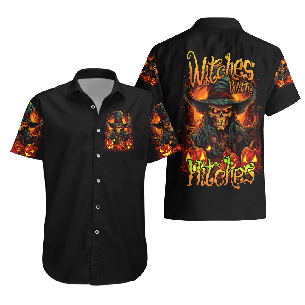 Witch Skull Hawaiian Shirt Witches With Hitches - Wonder Print Shop