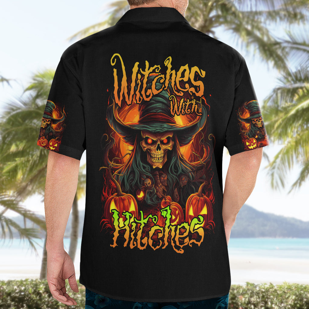 Witch Skull Hawaiian Shirt Witches With Hitches - Wonder Print Shop
