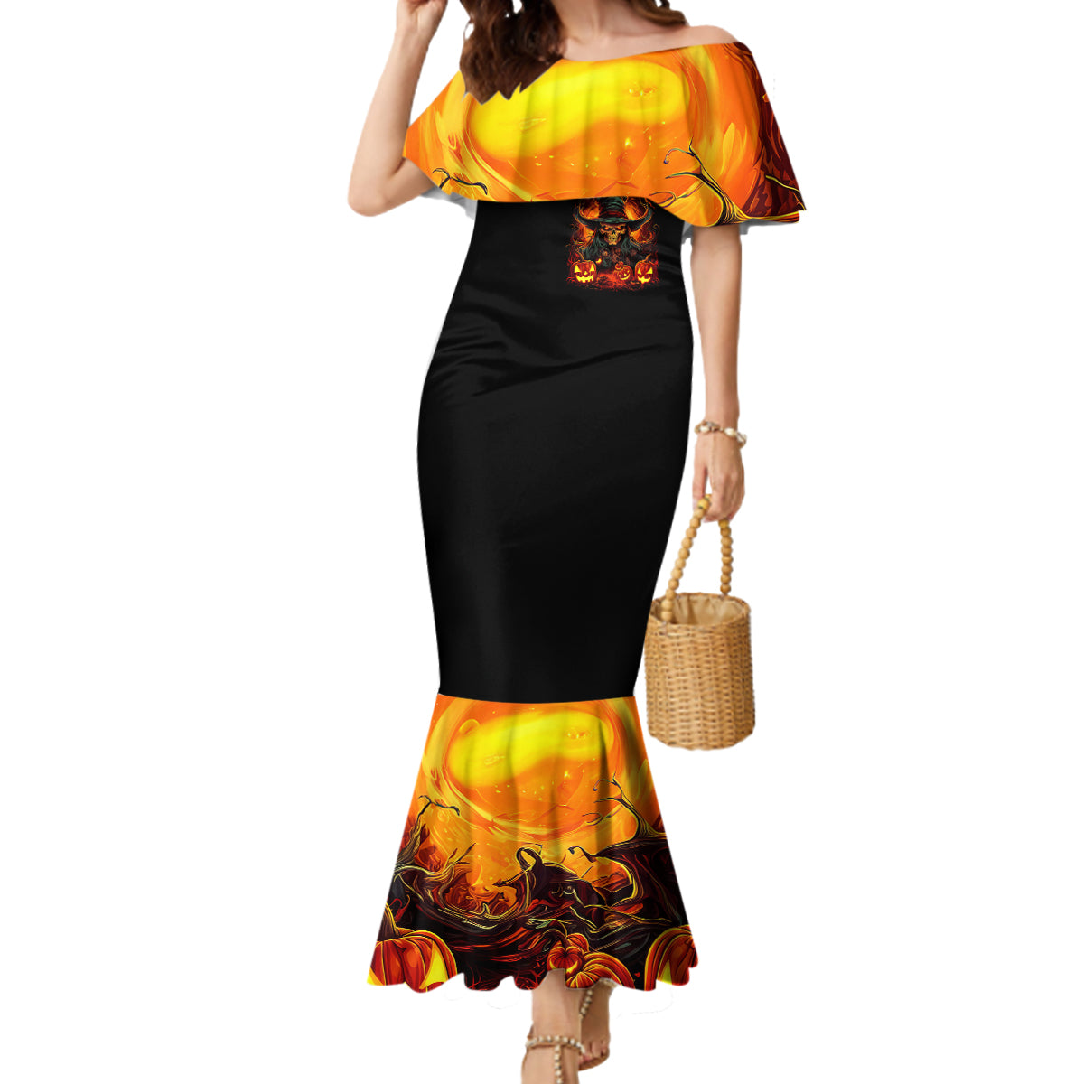 Witch Skull Mermaid Dress Witches With Hitches - Wonder Print Shop