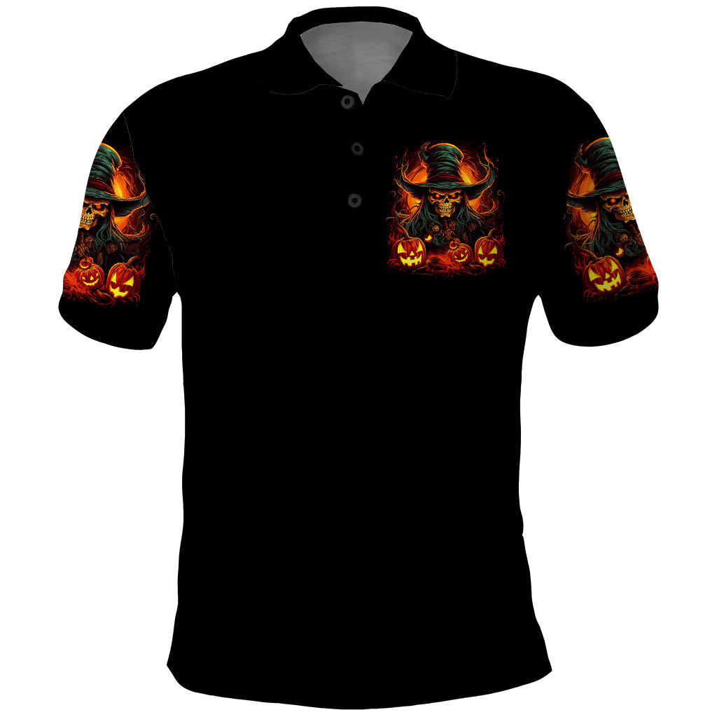 Witch Skull Polo Shirt Witches With Hitches - Wonder Print Shop