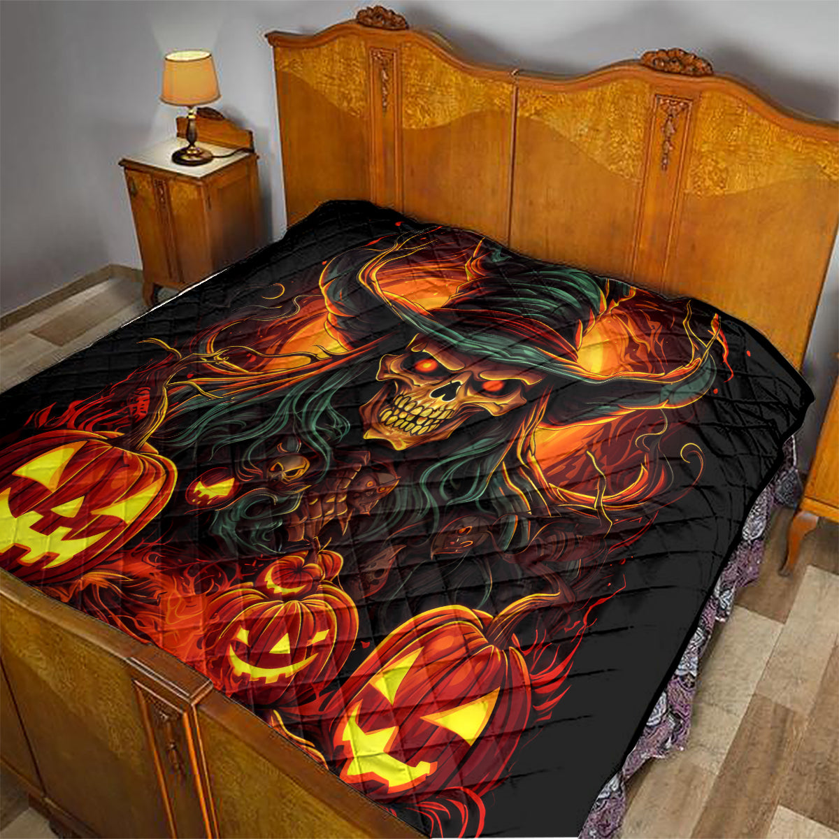 Witch Skull Quilt Witches With Hitches - Wonder Print Shop