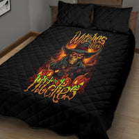 Witch Skull Quilt Bed Set Witches With Hitches - Wonder Print Shop