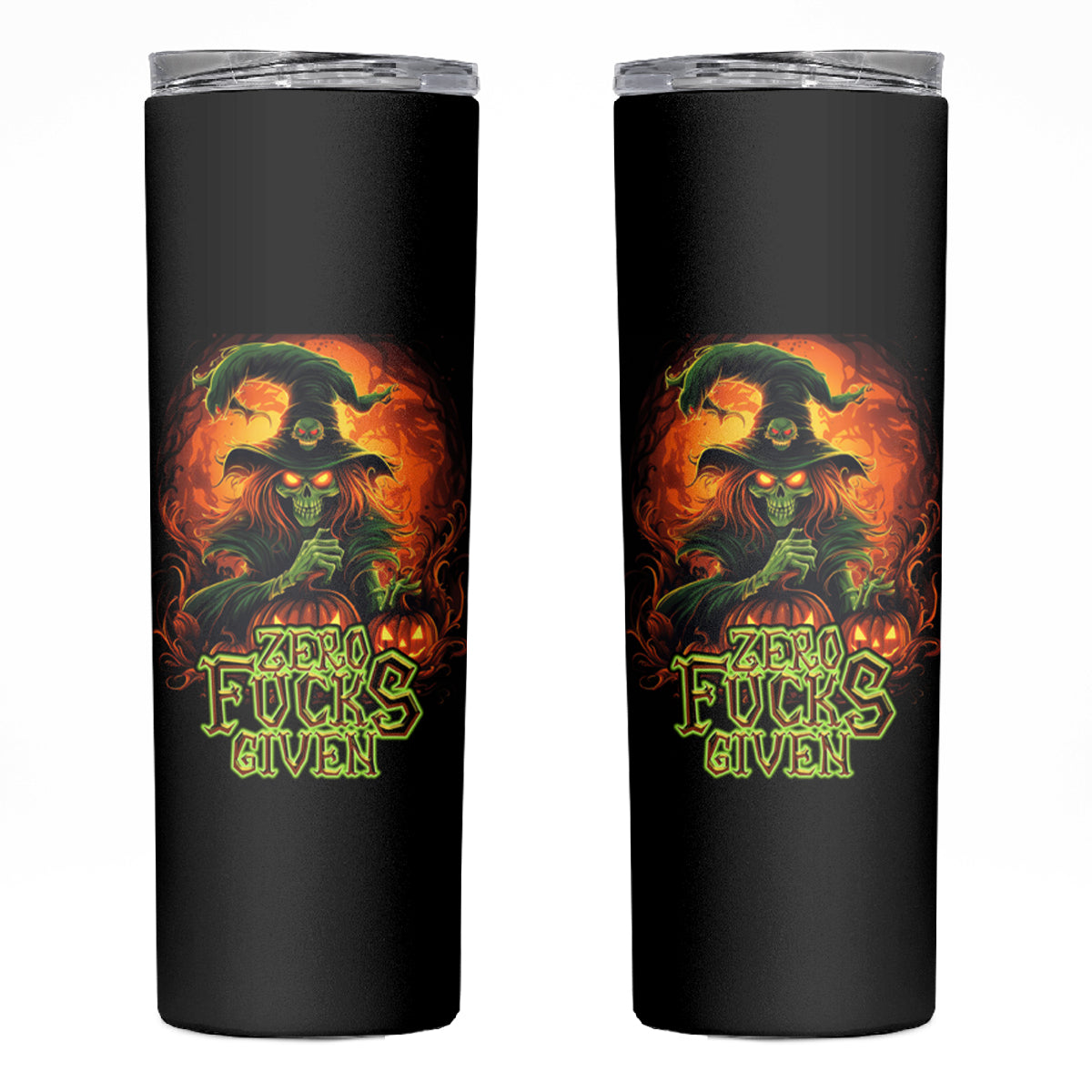 Witch Skull Skinny Tumbler Witches With Hitches - Wonder Print Shop