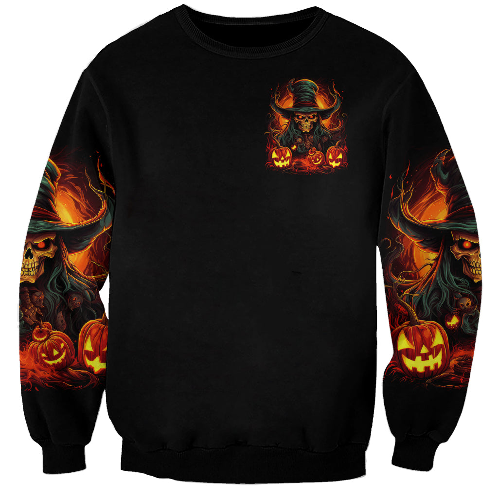 Witch Skull Sweatshirt Witches With Hitches - Wonder Print Shop