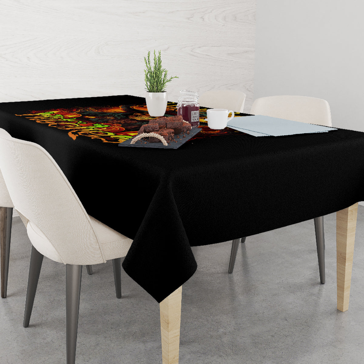Witch Skull Tablecloth Witches With Hitches - Wonder Print Shop