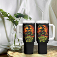 Witch Skull Tumbler With Handle Witches With Hitches - Wonder Print Shop