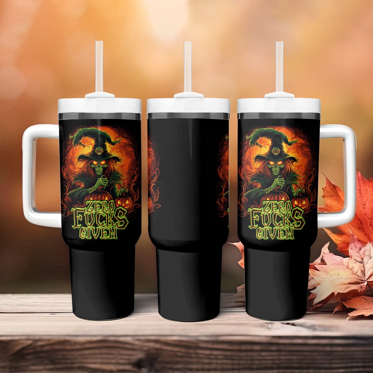 Witch Skull Tumbler With Handle Witches With Hitches - Wonder Print Shop