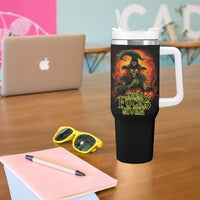 Witch Skull Tumbler With Handle Witches With Hitches - Wonder Print Shop