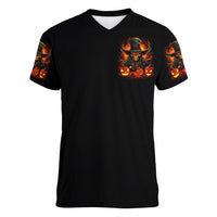 Witch Skull Women V Neck T Shirt Witches With Hitches - Wonder Print Shop