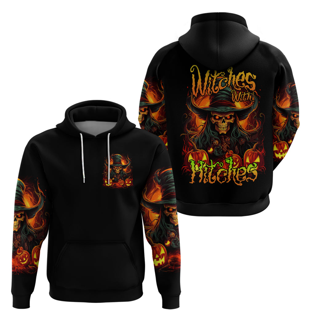 Witch Skull Zip Hoodie Witches With Hitches - Wonder Print Shop