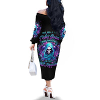 Fairy Skull Family Matching Off Shoulder Long Sleeve Dress and Hawaiian Shirt Once Upon A Time I Was Sweet And Innocent And Then Shit Happens - Wonder Print Shop