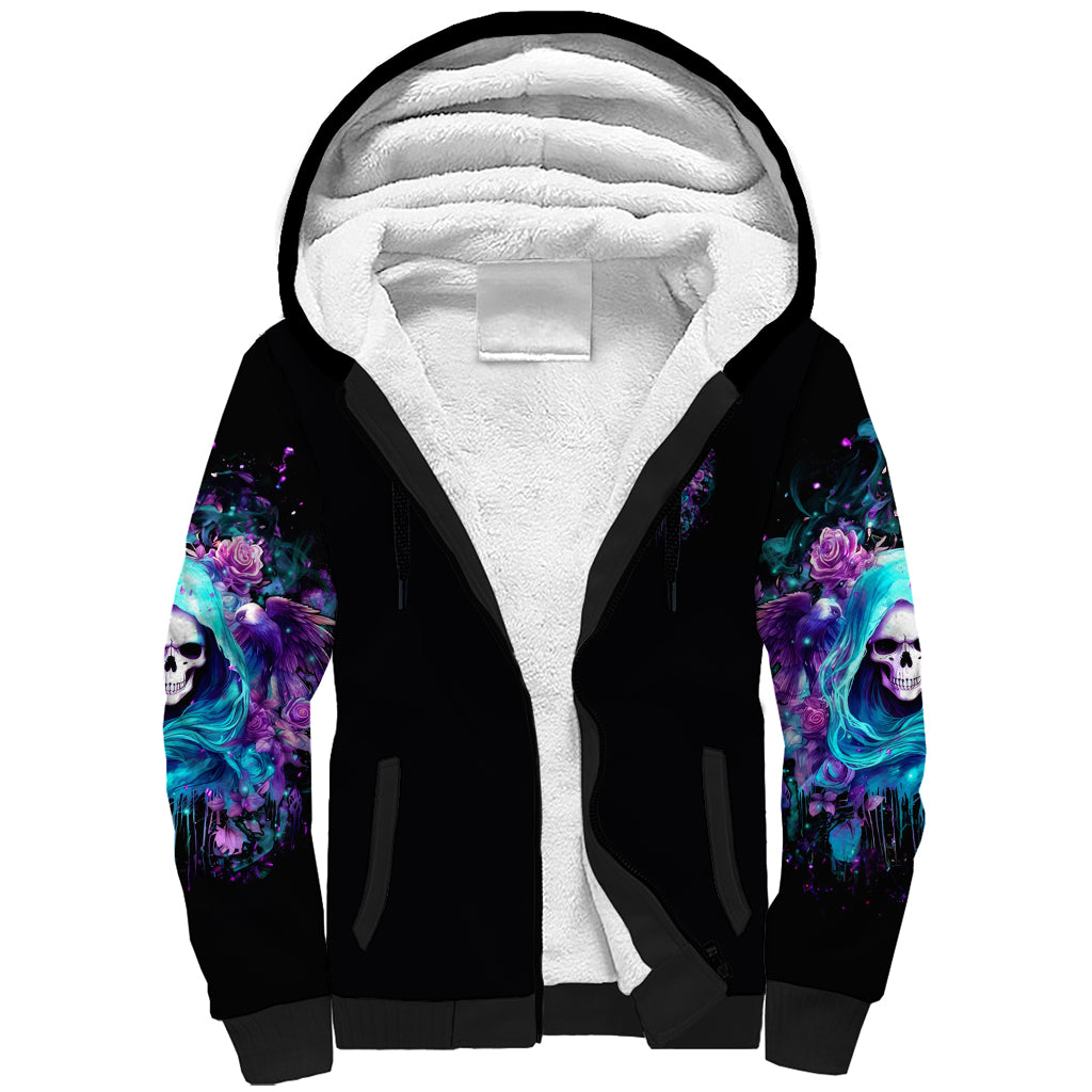 Fairy Skull Sherpa Hoodie Once Upon A Time I Was Sweet And Innocent And Then Shit Happens - Wonder Print Shop