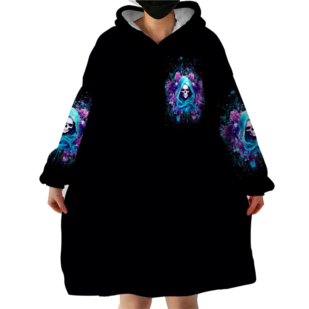 Fairy Skull Wearable Blanket Hoodie Once Upon A Time I Was Sweet And Innocent And Then Shit Happens - Wonder Print Shop