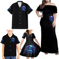 Witch Skull Family Matching Off Shoulder Maxi Dress and Hawaiian Shirt I Was Born With My Heart On My Sleeve A Fire In My Soul And Amout Can't Control - Wonder Print Shop