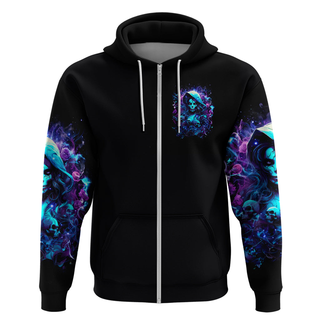 Witch Skull Hoodie I Was Born With My Heart On My Sleeve A Fire In My Soul And Amout Can't Control - Wonder Print Shop