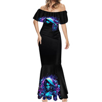 Witch Skull Mermaid Dress I Was Born With My Heart On My Sleeve A Fire In My Soul And Amout Can't Control - Wonder Print Shop