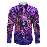 Sunflower Skull Family Matching Off Shoulder Long Sleeve Dress and Hawaiian Shirt The Good Girl In Me Got Tired Of The Bullshit - Wonder Print Shop