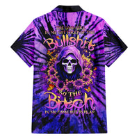 Sunflower Skull Family Matching Off Shoulder Short Dress and Hawaiian Shirt The Good Girl In Me Got Tired Of The Bullshit - Wonder Print Shop