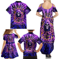 Sunflower Skull Family Matching Summer Maxi Dress and Hawaiian Shirt The Good Girl In Me Got Tired Of The Bullshit - Wonder Print Shop