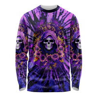Sunflower Skull Long Sleeve Shirt The Good Girl In Me Got Tired Of The Bullshit - Wonder Print Shop