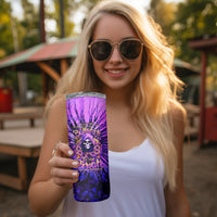 Sunflower Skull Skinny Tumbler The Good Girl In Me Got Tired Of The Bullshit - Wonder Print Shop
