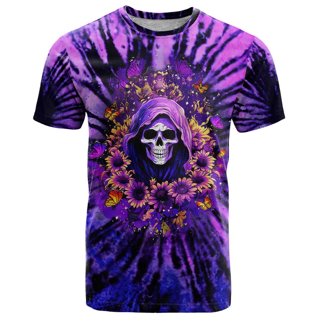 Sunflower Skull T Shirt The Good Girl In Me Got Tired Of The Bullshit - Wonder Print Shop