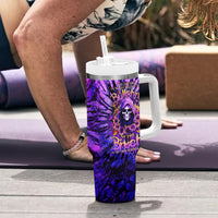Sunflower Skull Tumbler With Handle The Good Girl In Me Got Tired Of The Bullshit - Wonder Print Shop