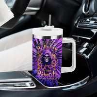Sunflower Skull Tumbler With Handle The Good Girl In Me Got Tired Of The Bullshit - Wonder Print Shop