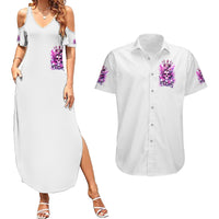Rose Skull Couples Matching Summer Maxi Dress and Hawaiian Shirt Queen Skull - Wonder Print Shop
