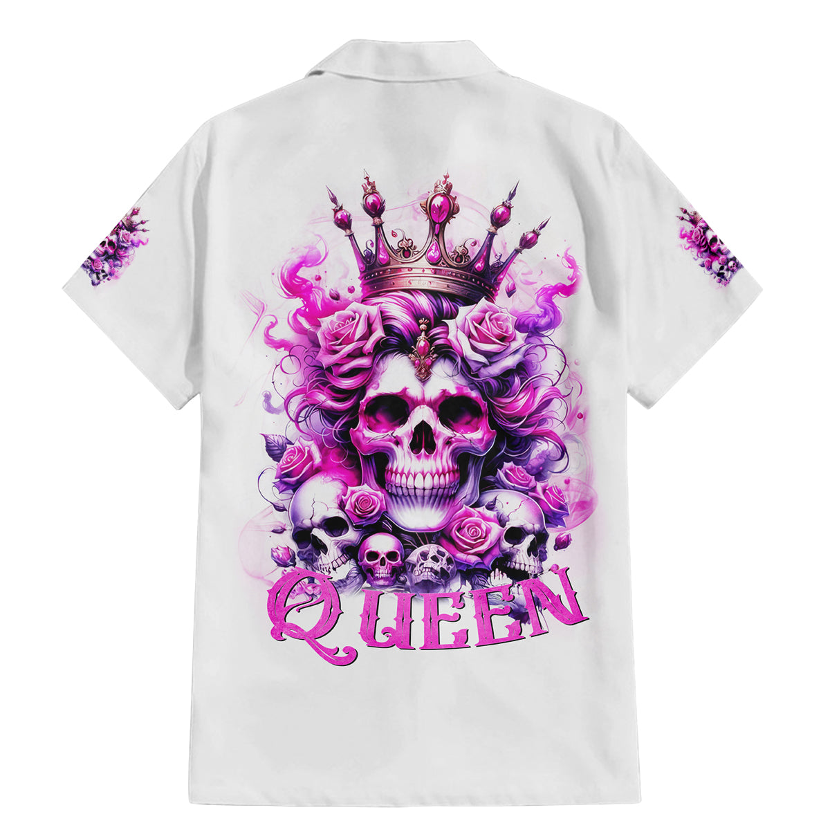 Rose Skull Family Matching Mermaid Dress and Hawaiian Shirt Queen Skull - Wonder Print Shop