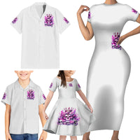 Rose Skull Family Matching Short Sleeve Bodycon Dress and Hawaiian Shirt Queen Skull - Wonder Print Shop