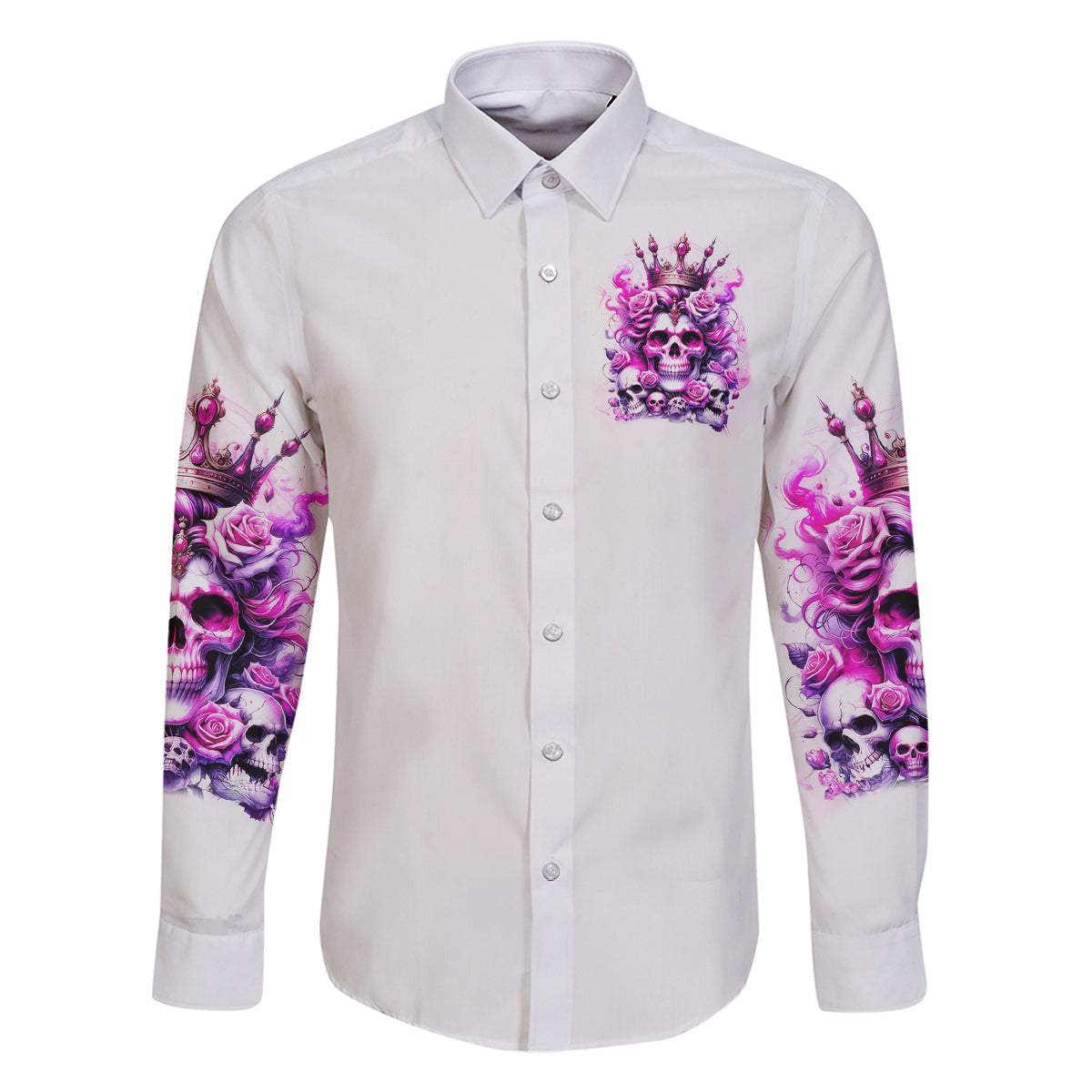 Rose Skull Family Matching Summer Maxi Dress and Hawaiian Shirt Queen Skull - Wonder Print Shop