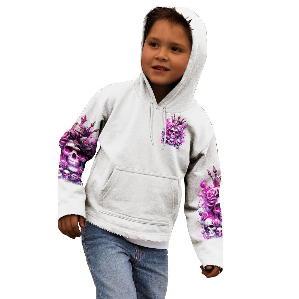 Rose Skull Kid Hoodie Queen Skull - Wonder Print Shop