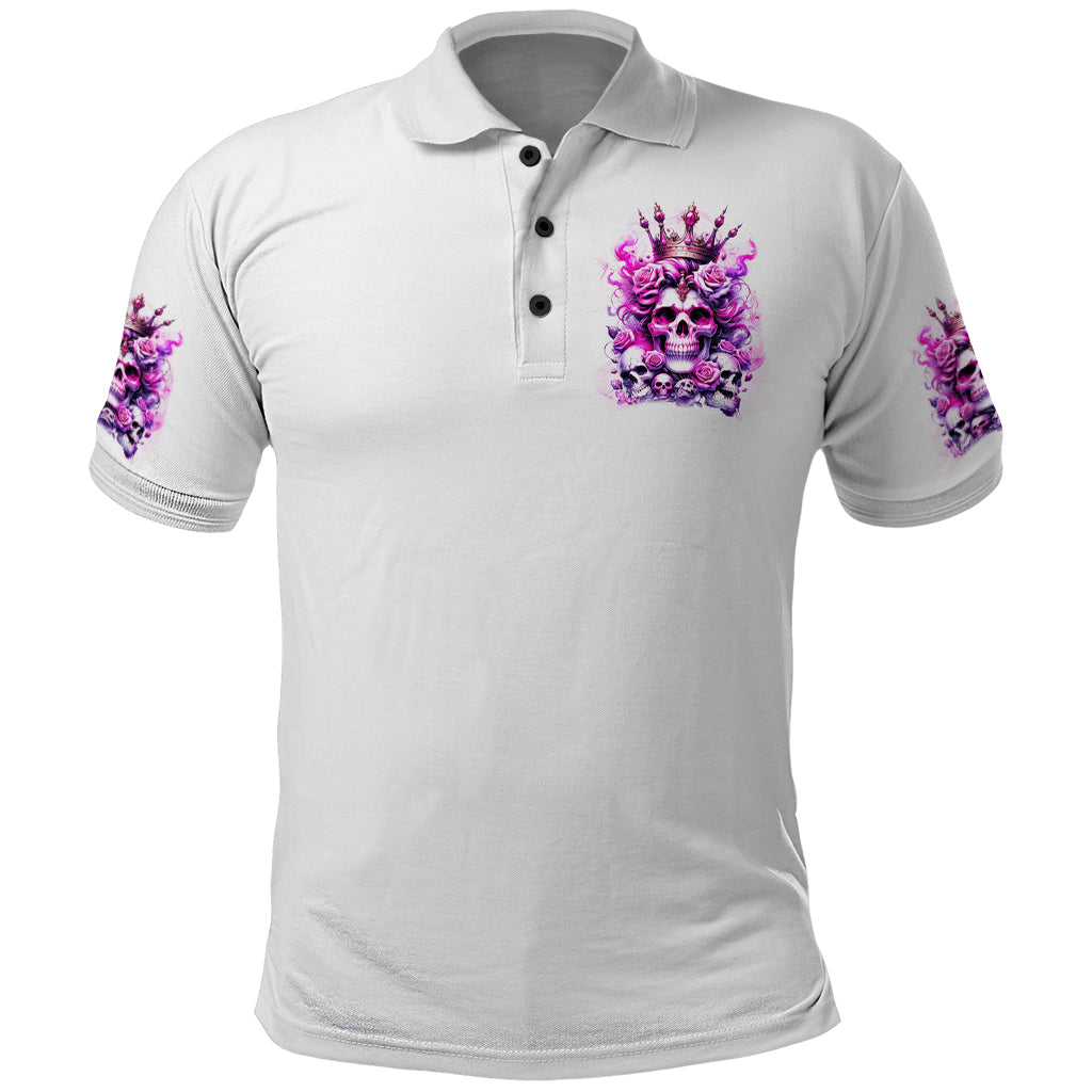 Rose Skull Polo Shirt Queen Skull - Wonder Print Shop