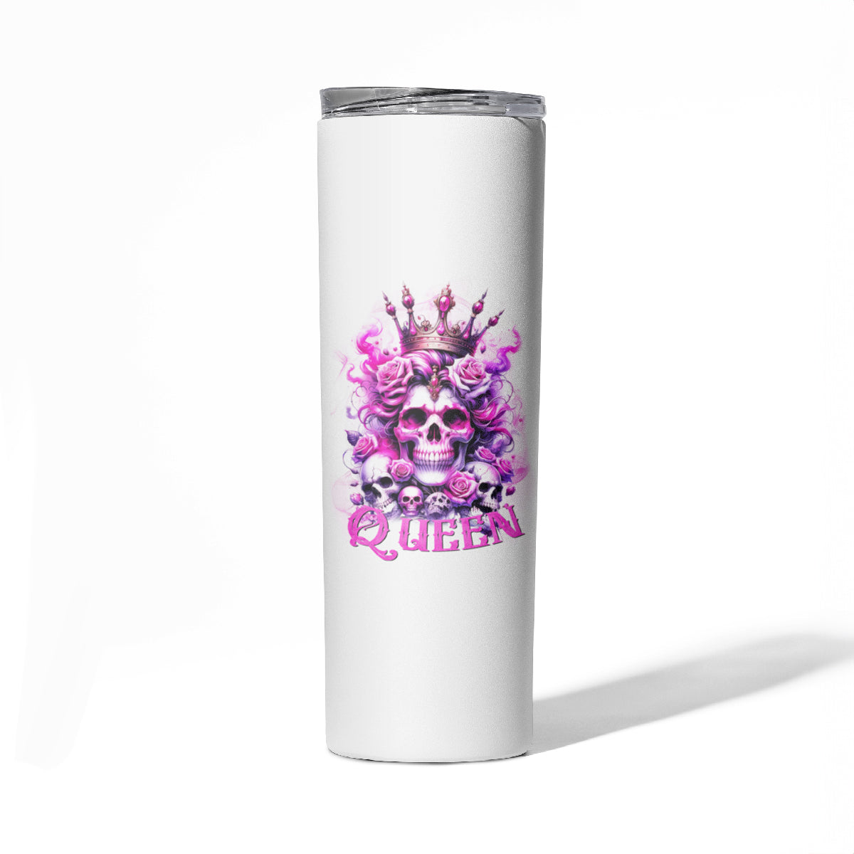 Rose Skull Skinny Tumbler Queen Skull - Wonder Print Shop