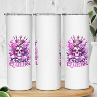 Rose Skull Skinny Tumbler Queen Skull - Wonder Print Shop