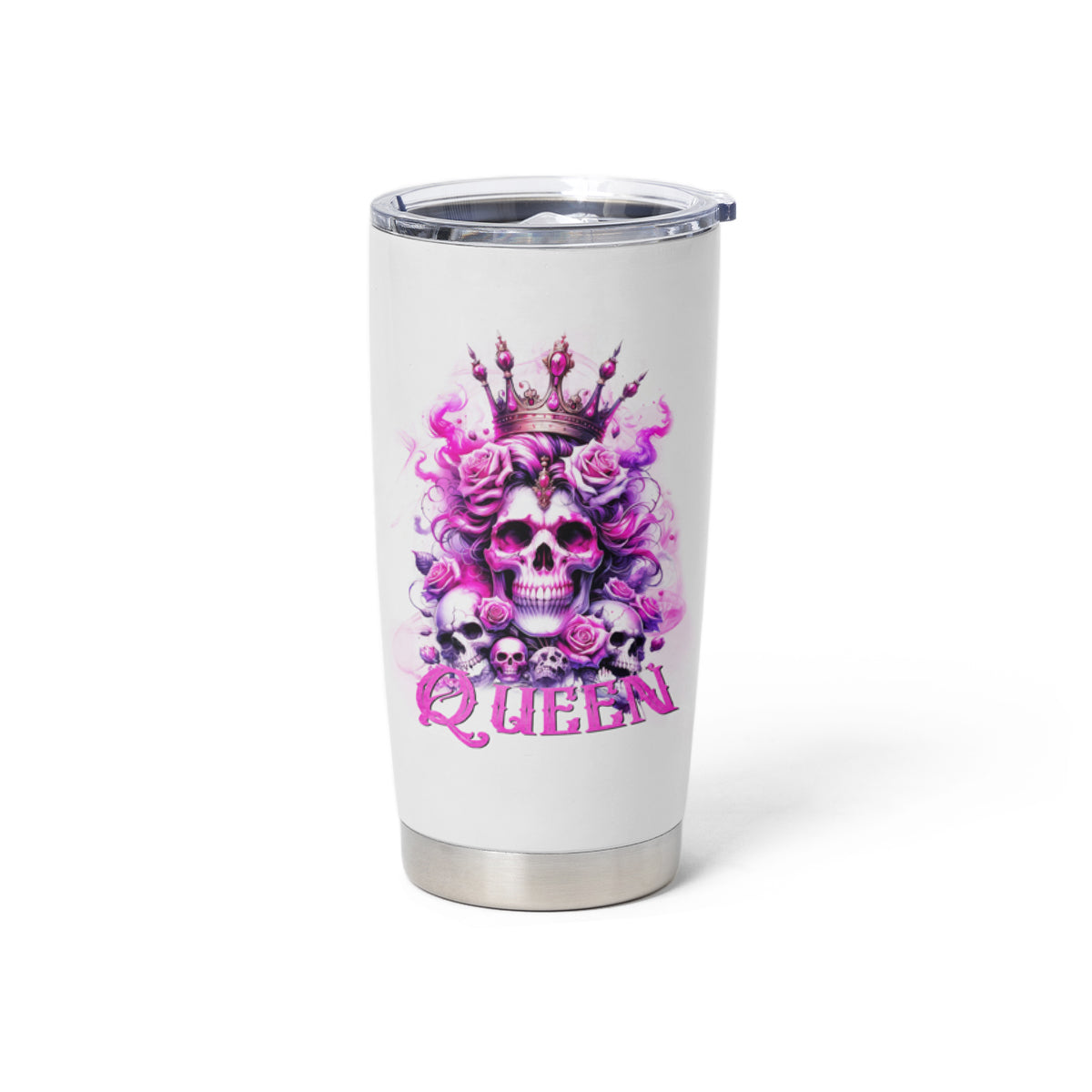 Rose Skull Tumbler Cup Queen Skull - Wonder Print Shop