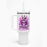 Rose Skull Tumbler With Handle Queen Skull - Wonder Print Shop