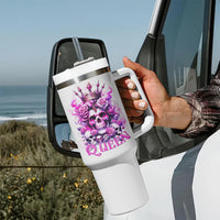 Rose Skull Tumbler With Handle Queen Skull - Wonder Print Shop