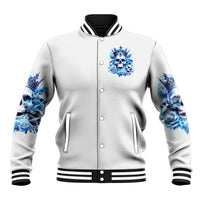 Rose Skull Baseball Jacket King Skull - Wonder Print Shop