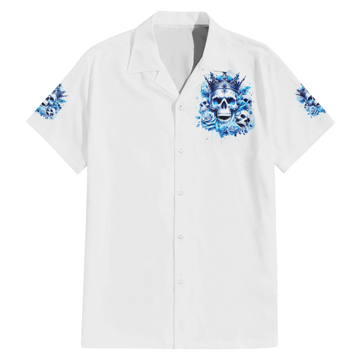 Rose Skull Family Matching Mermaid Dress and Hawaiian Shirt King Skull - Wonder Print Shop