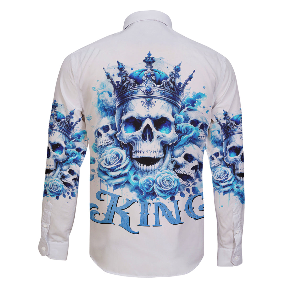 Rose Skull Family Matching Mermaid Dress and Hawaiian Shirt King Skull - Wonder Print Shop