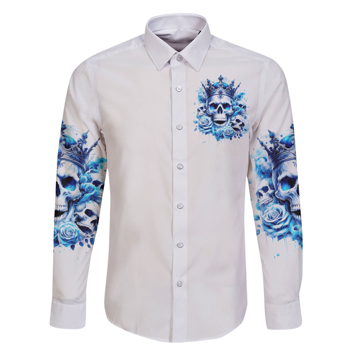 Rose Skull Family Matching Puletasi and Hawaiian Shirt King Skull - Wonder Print Shop