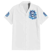 Rose Skull Family Matching Short Sleeve Bodycon Dress and Hawaiian Shirt King Skull - Wonder Print Shop